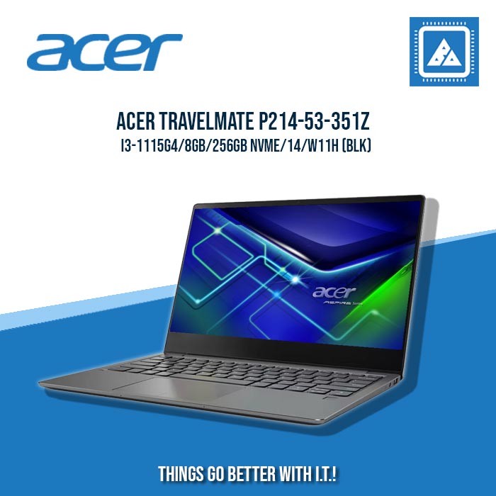 ACER TRAVELMATE P214-53-351Z I3-1115G4/8GB/256GB NVME | BEST FOR STUDENTS AND FREELANCERS ACER TRAVELMATE P214-53-351Z I3-1115G4/8GB/256GB NVME | BEST FOR STUDENTS AND FREELANCERS